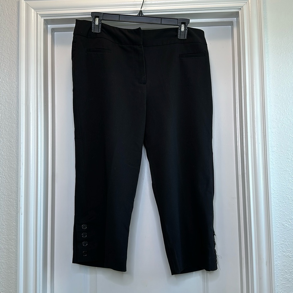Black capri pants 12 petite‎